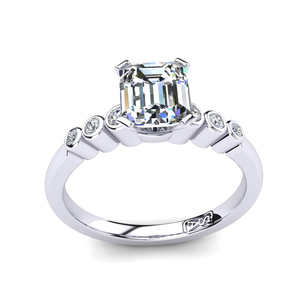 'Riley' Emerald Cut Engagement Ring