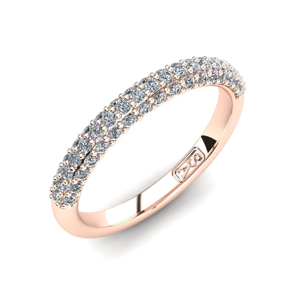 Pave Set Diamond Wedding Band
