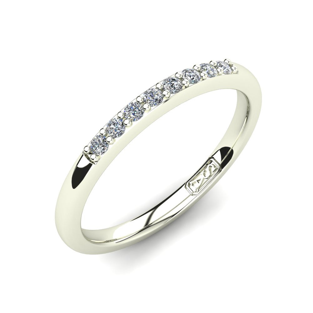 Petite Shared Claw Diamond Wedding Band
