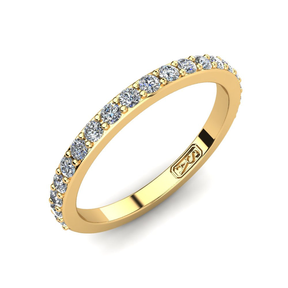 Shared Claw Diamond Wedding Band