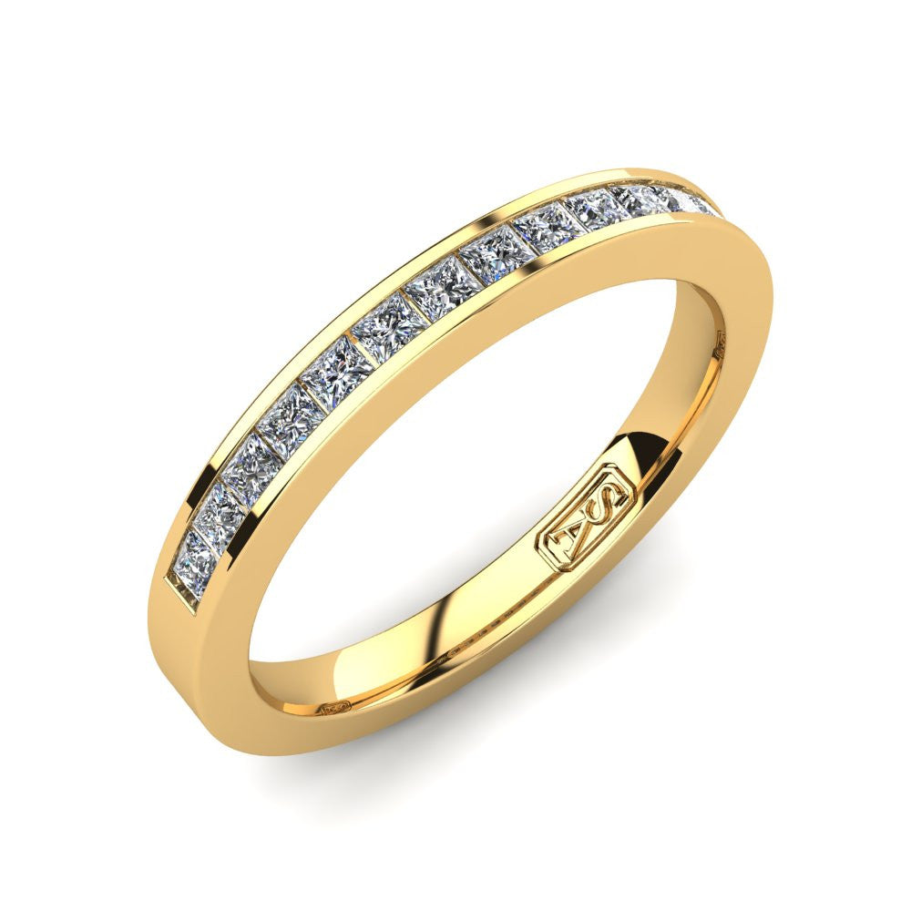 Channel Set Diamond Wedding Band