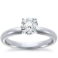 Classic Comfort Fit Engagement Ring in Platinum (2.5mm)