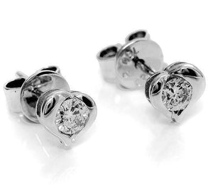Diamond earrings set in 18kt White gold (1/4 ct.tw.)