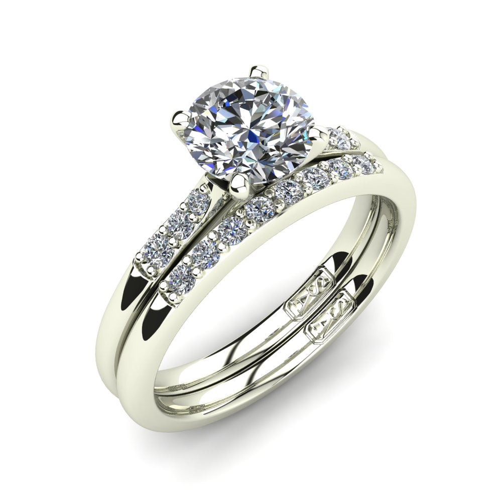 Petite Shared Claw Diamond Wedding Band