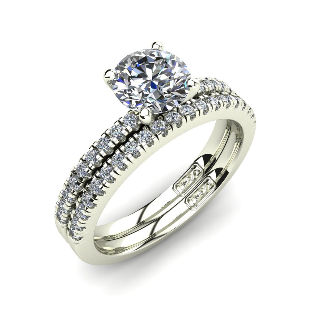 U Claw Set Diamond Wedding Band