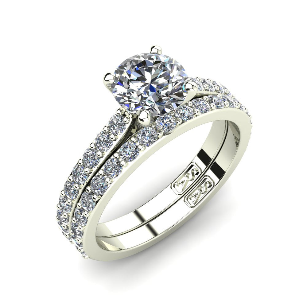 Shared Claw Diamond Wedding Band