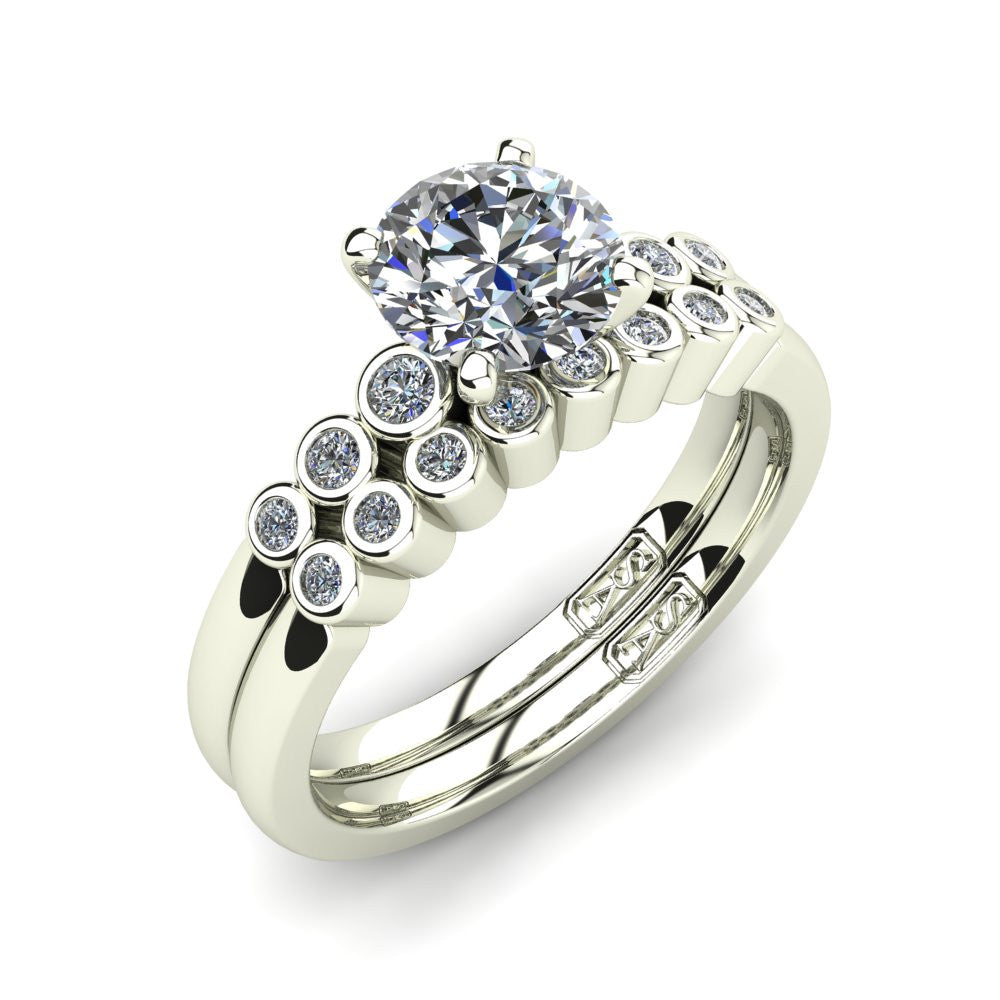 Bezel Set Diamond Wedding Band