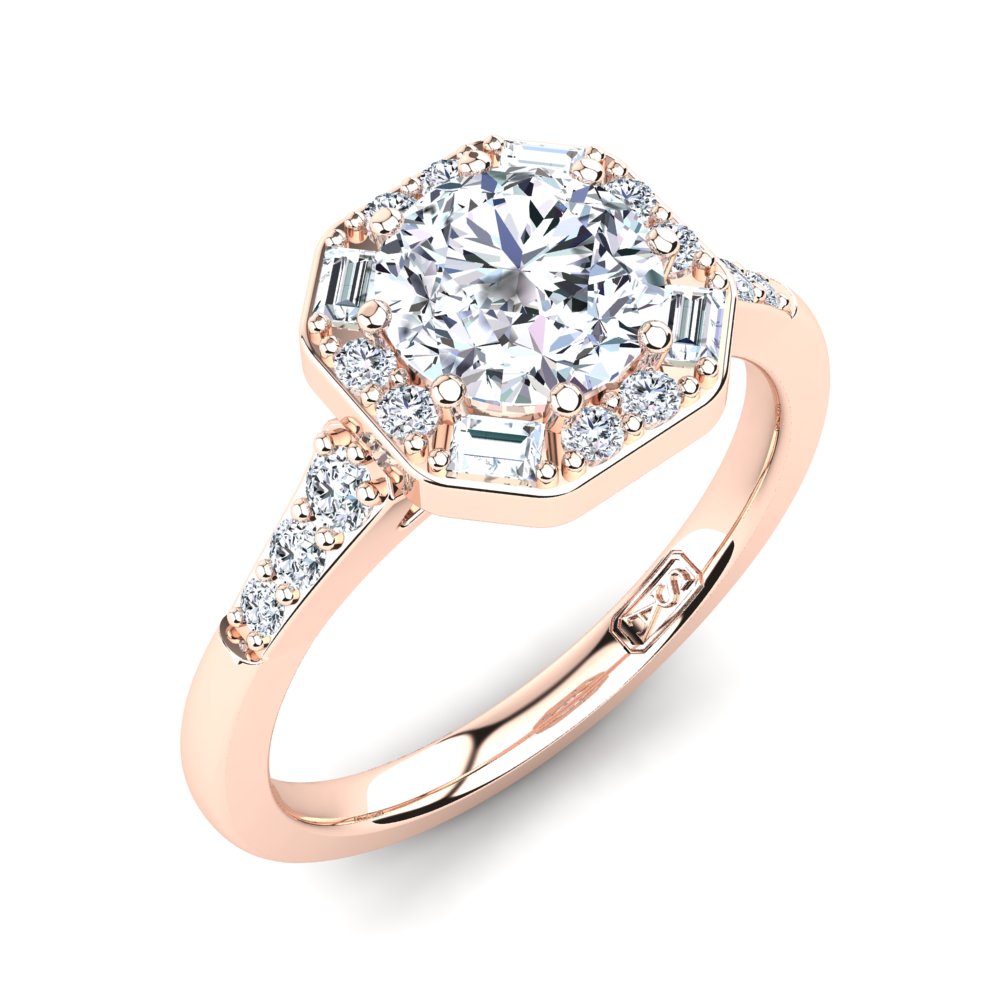 'April' Round Brilliant Cut Engagement Ring