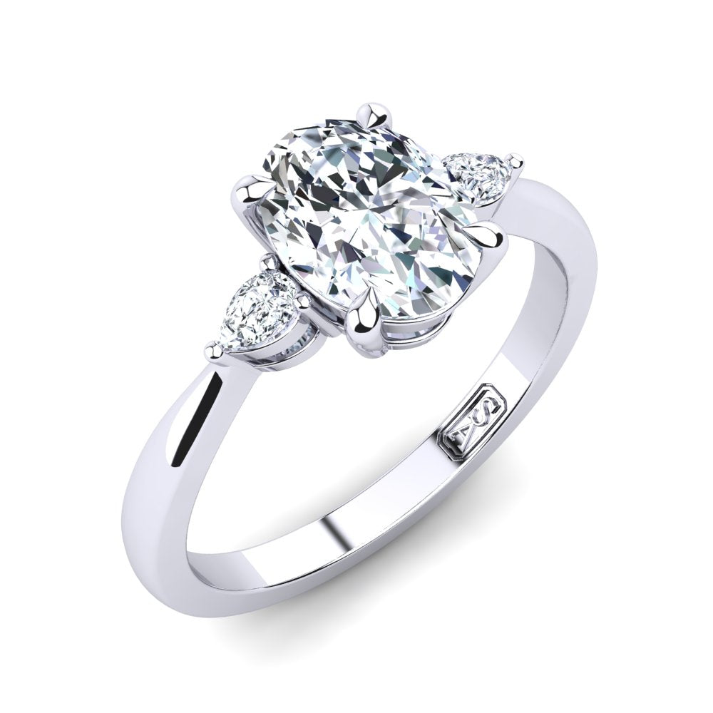 'Marlo' Oval Cut Engagement Ring