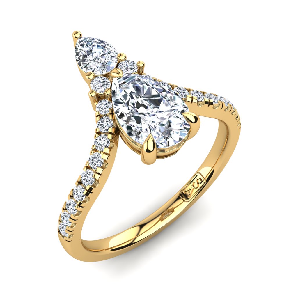 'Paige' Pear Cut Engagement Ring