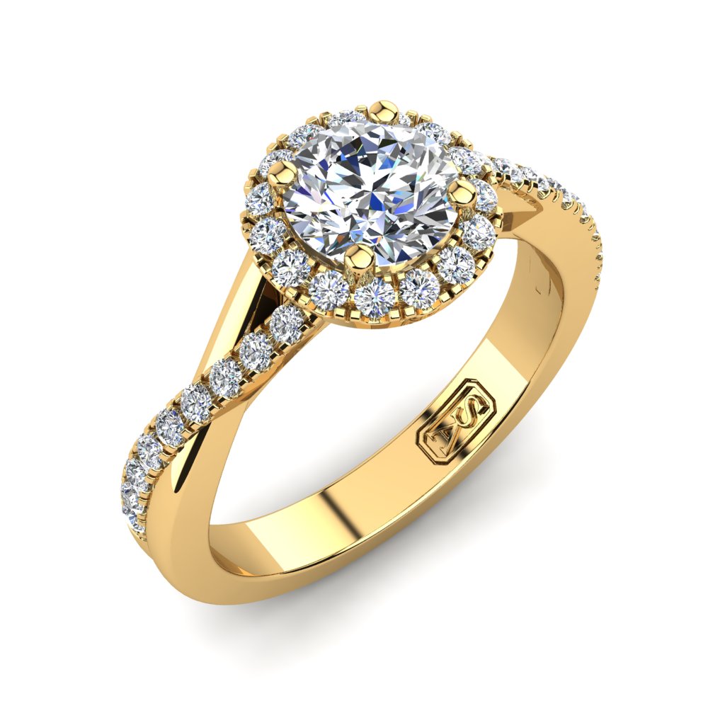 'Anna' Round Brilliant Cut Engagement Ring