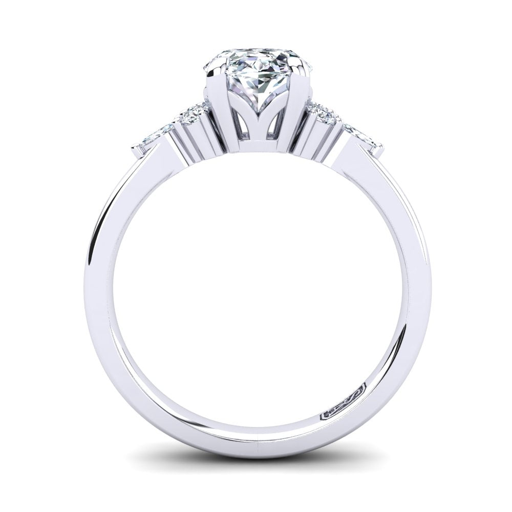 'Alex' Oval Cut Engagement Ring