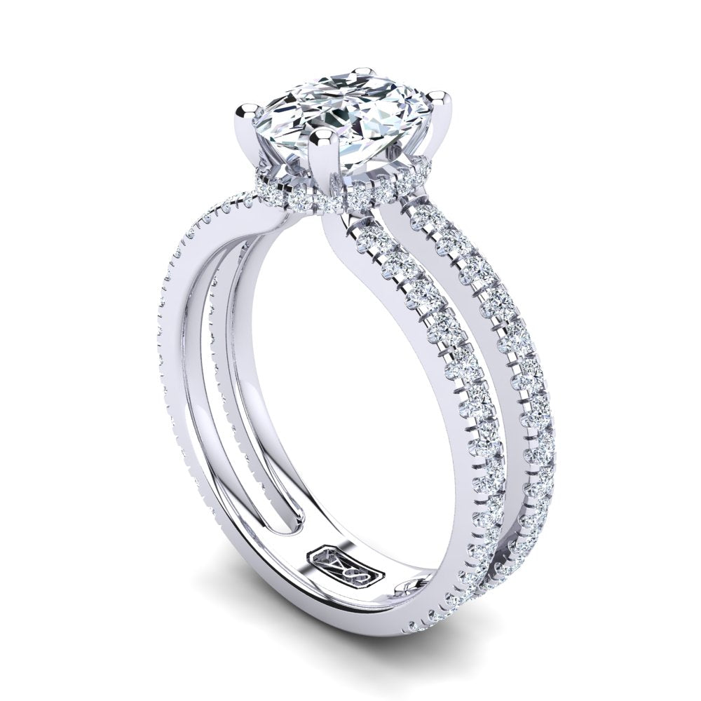 'Ella' Oval Cut Engagement Ring