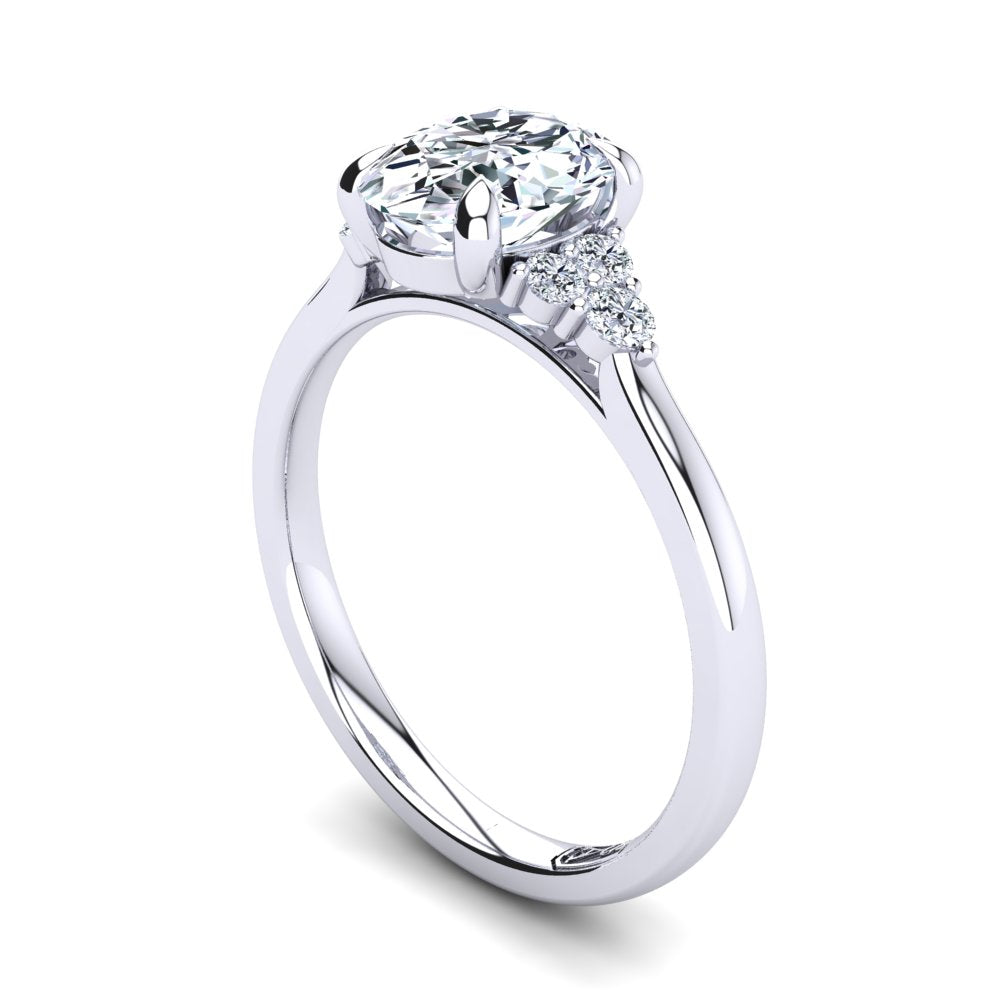 'Lily' Oval Cut Engagement Ring