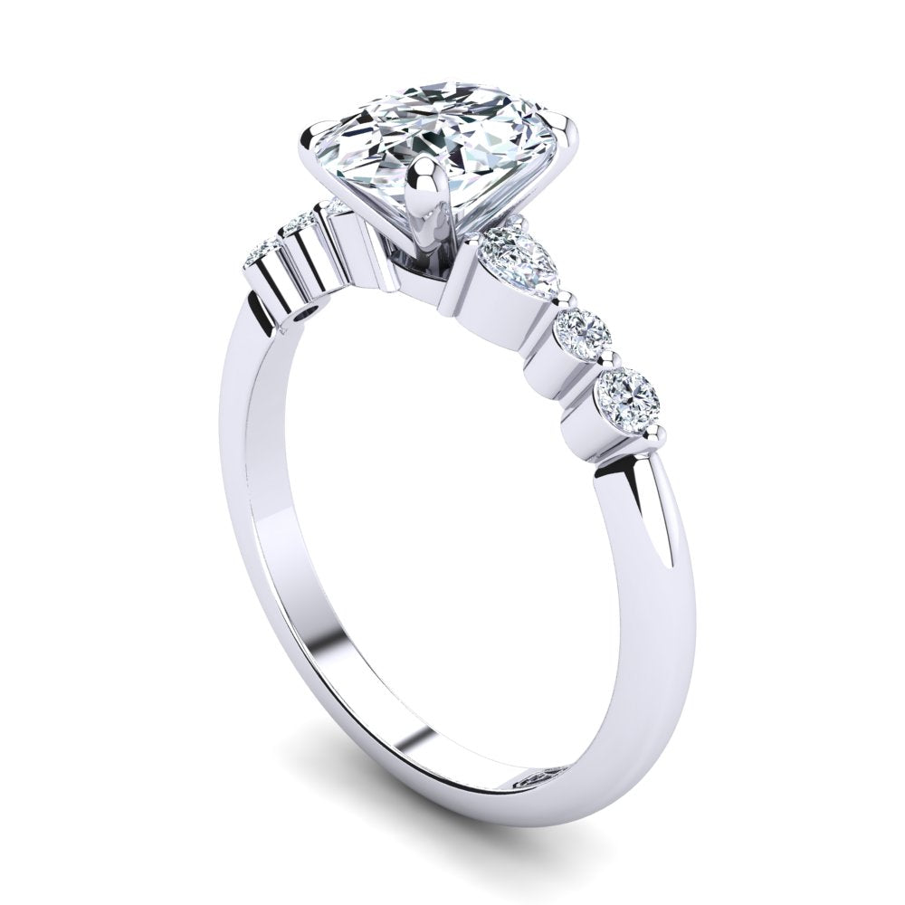 'Dee' Oval Cut Engagement Ring