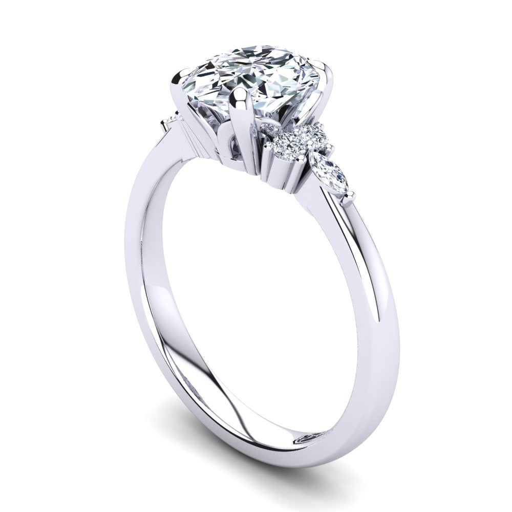 'Alex' Oval Cut Engagement Ring