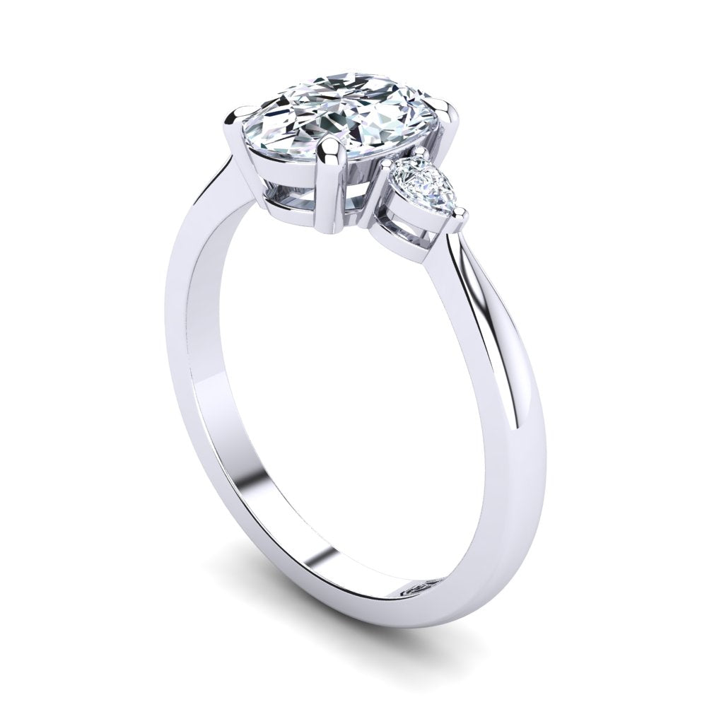 'Marlo' Oval Cut Engagement Ring