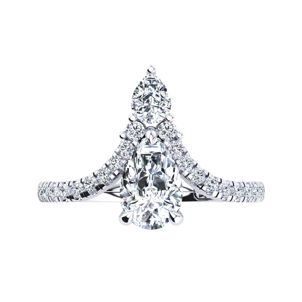 'Paige' Pear Cut Engagement Ring
