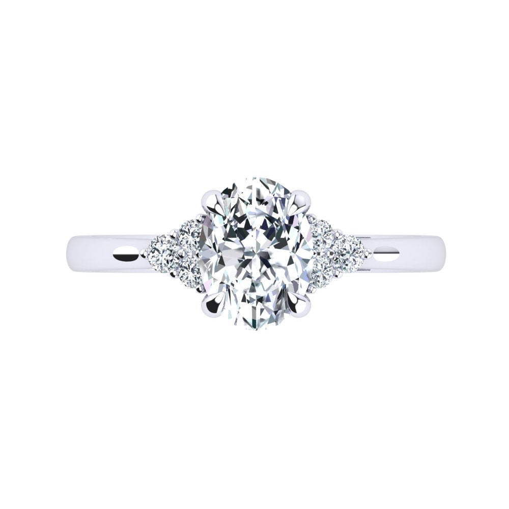 'Lily' Oval Cut Engagement Ring
