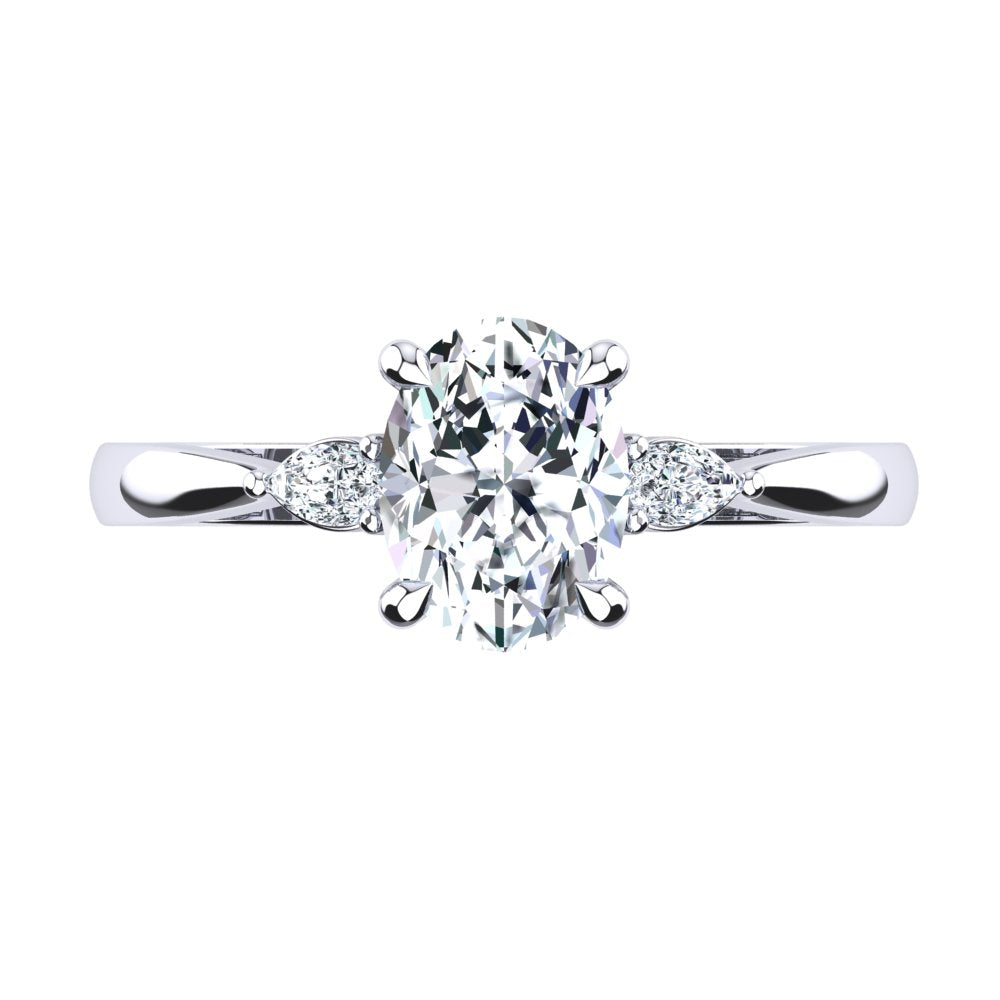 'Marlo' Oval Cut Engagement Ring