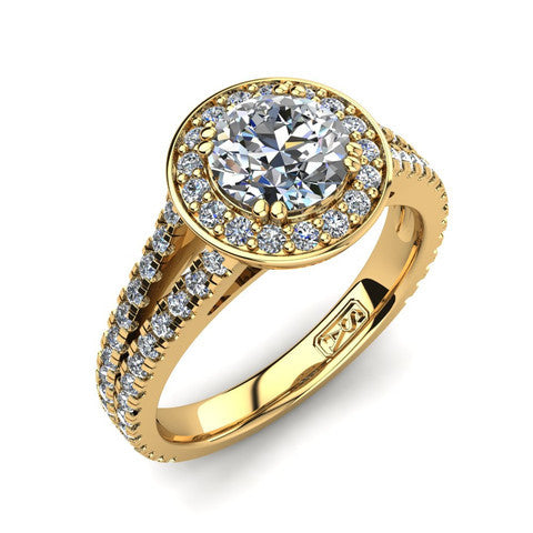 'Flora' Round Brilliant Cut Engagement Ring