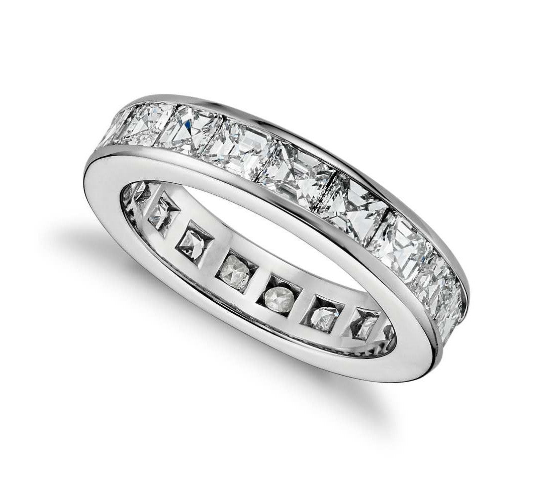 Princess Cut Channel Set Eternity Band