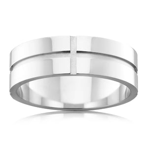 Channel Cut Mens Ring