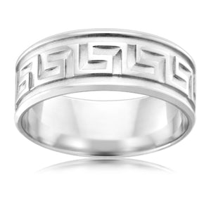 Aztec Style Mens Ring