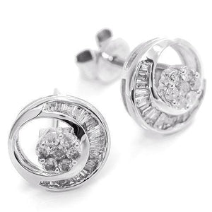 Diamond earrings set in 18kt White gold (1/3 ct.tw.)