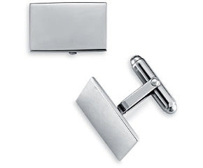 Rectangular Cuff Link in Sterling Silver